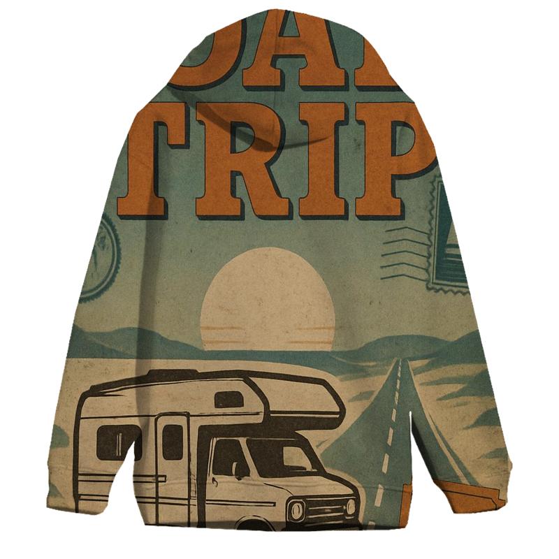 Sunset Roadtrip Travel Poster printed hoodies