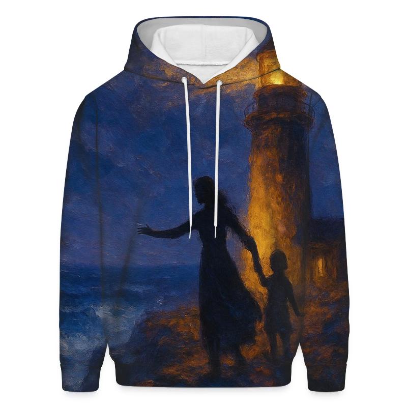 The Eternal Lighthouse A Mothers Guiding Light Through Storms printed hoodies