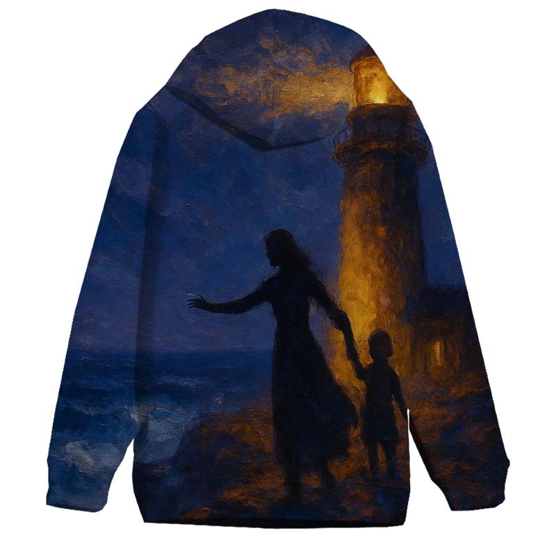 The Eternal Lighthouse A Mothers Guiding Light Through Storms printed hoodies