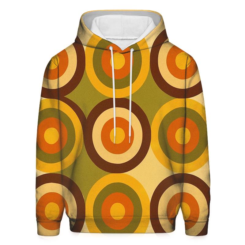 Retro Groove Circles custom hoodies