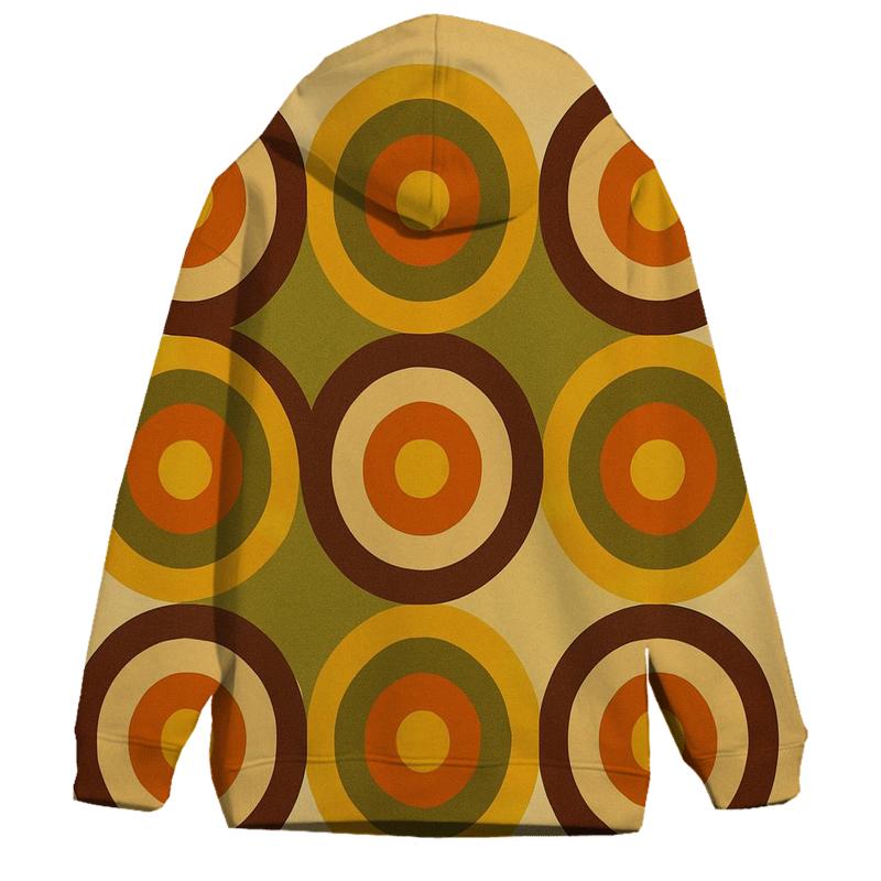 Retro Groove Circles custom hoodies