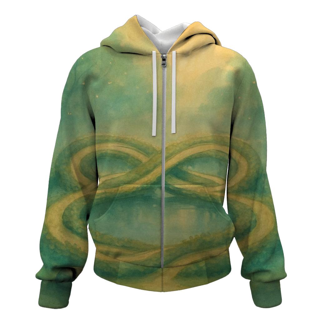 Luminous Loop Garden premium hoodies