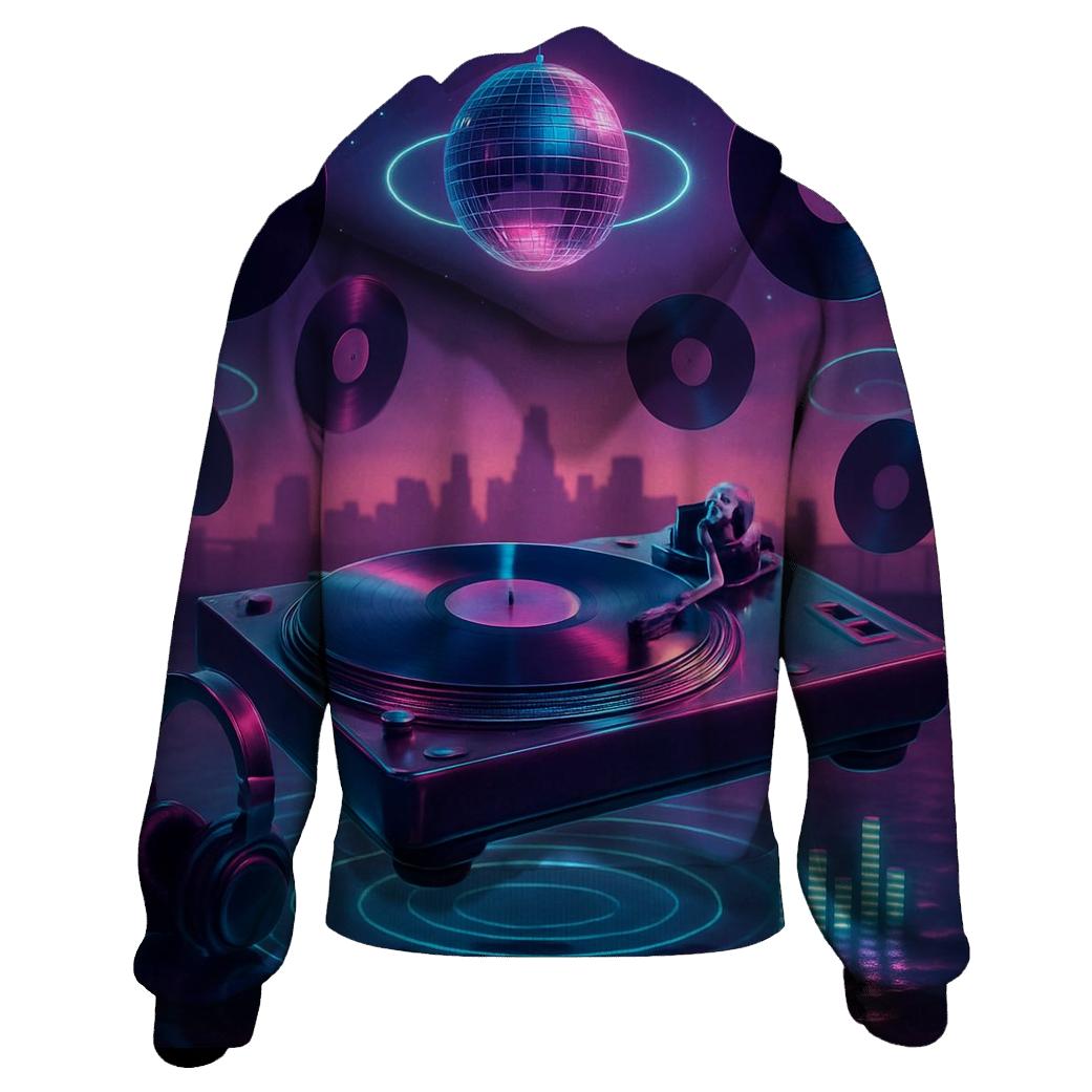 Holographic Turntable Oasis embroidered hoodies