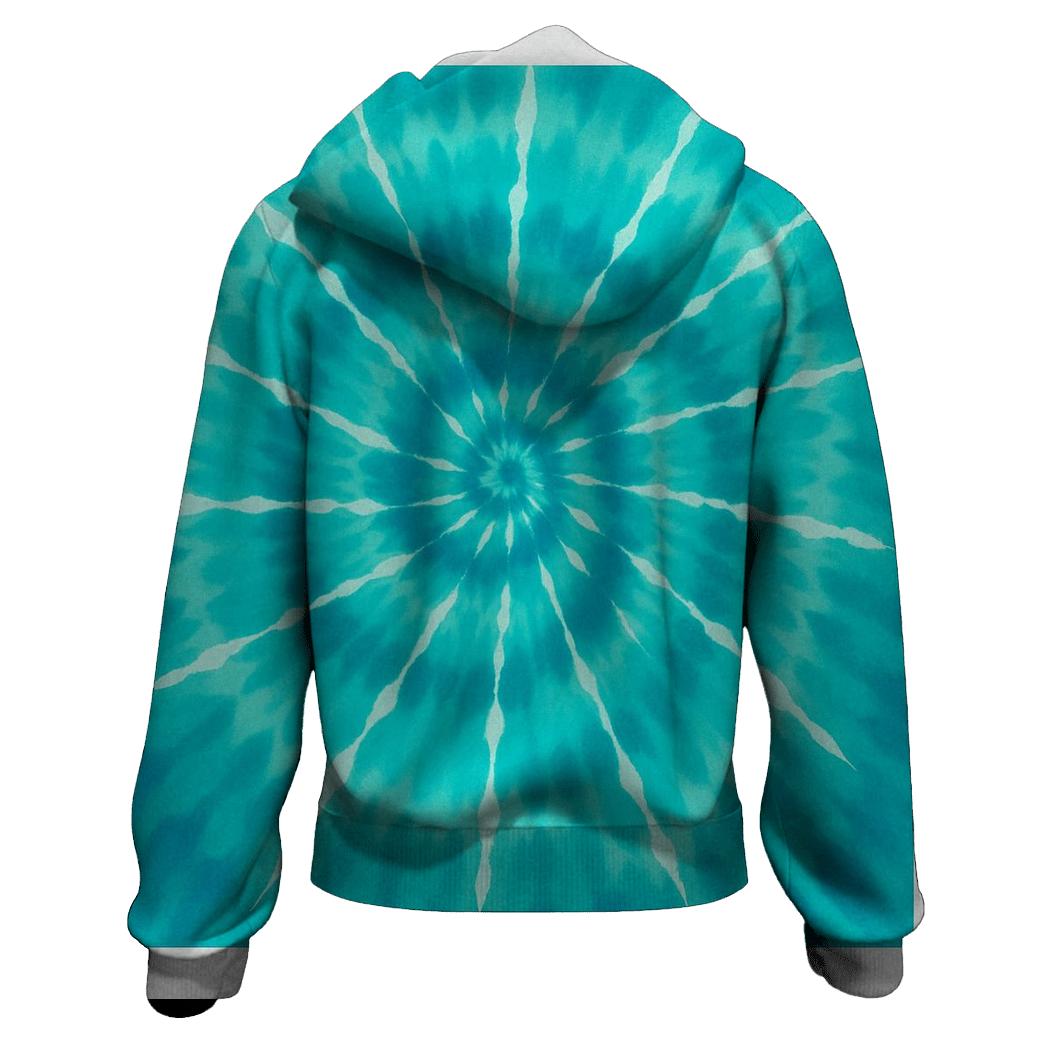 Turquoise Spiral Starburst pullover hoodies