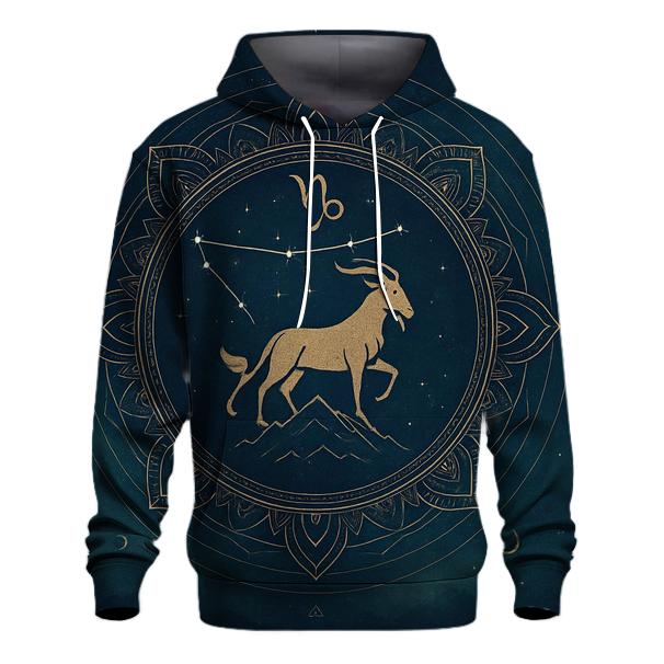 Capricorn Celestial Mandala zip-up hoodies