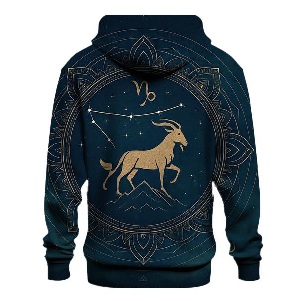 Capricorn Celestial Mandala zip-up hoodies