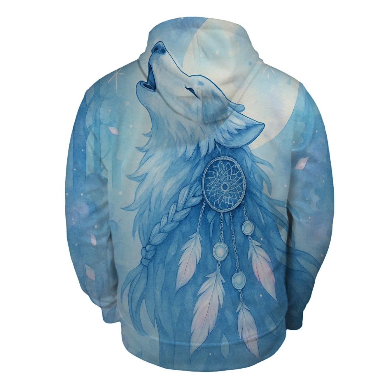 Dreamcatcher Moon Wolf custom hoodies