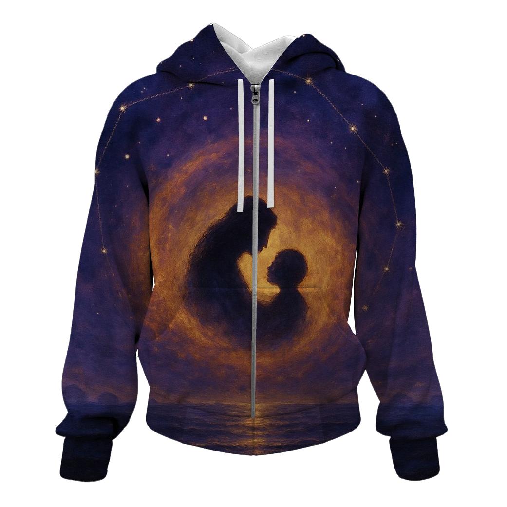 Celestial Harbor A Mothers Guiding Orbit printed hoodies