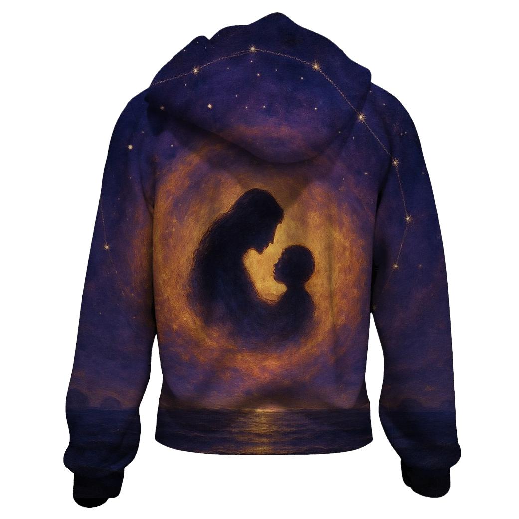 Celestial Harbor A Mothers Guiding Orbit printed hoodies