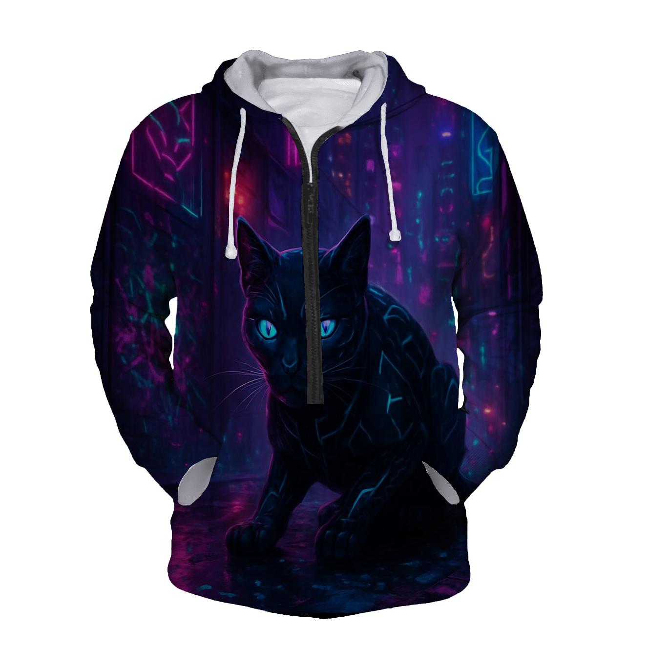 Cyberpunk Alley Cat Symphony premium hoodies