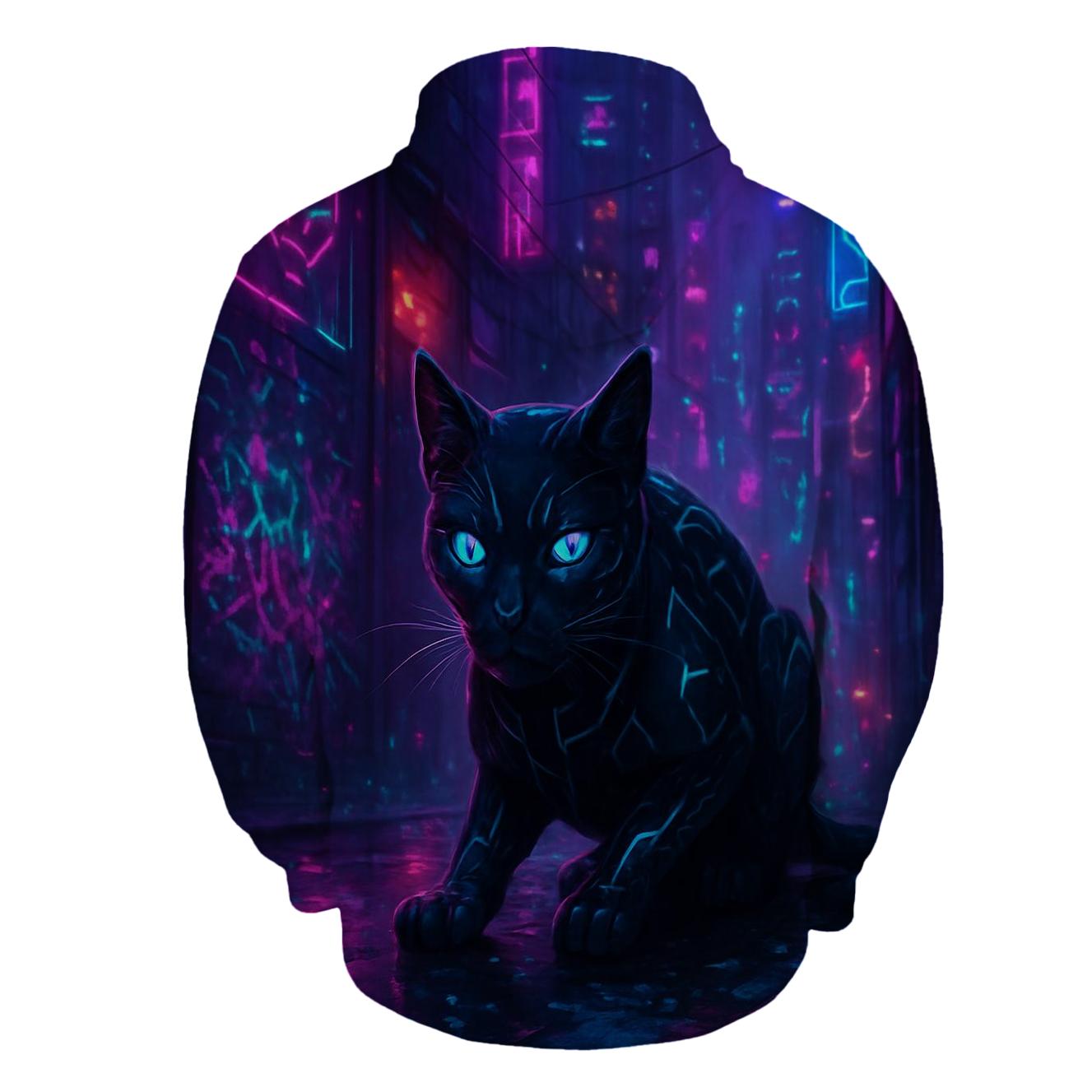 Cyberpunk Alley Cat Symphony premium hoodies