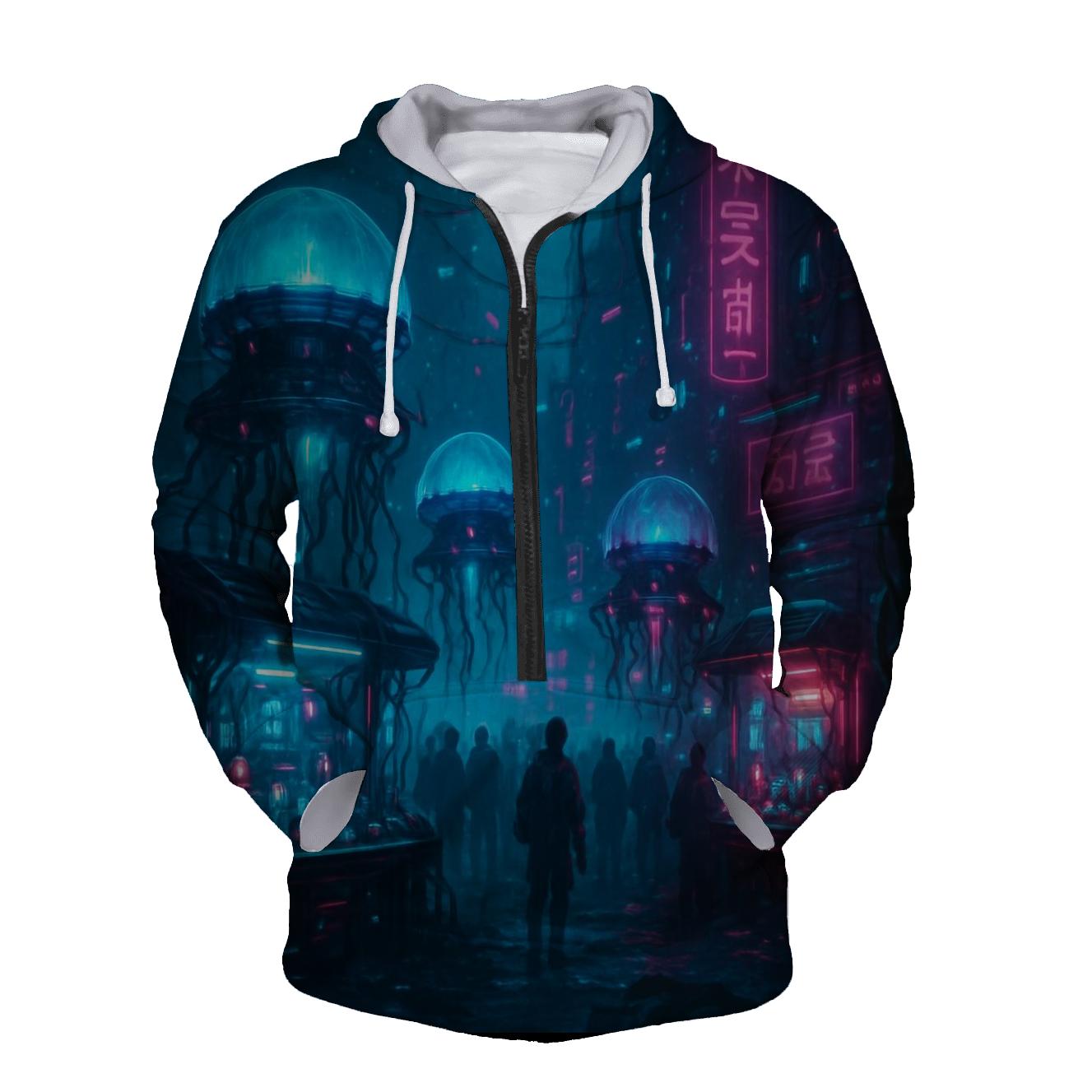 Mechanical Jellyfish Market zip-up hoodies