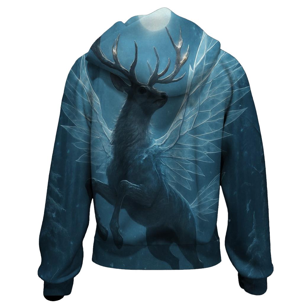 Glasswing Stag Ascension embroidered hoodies
