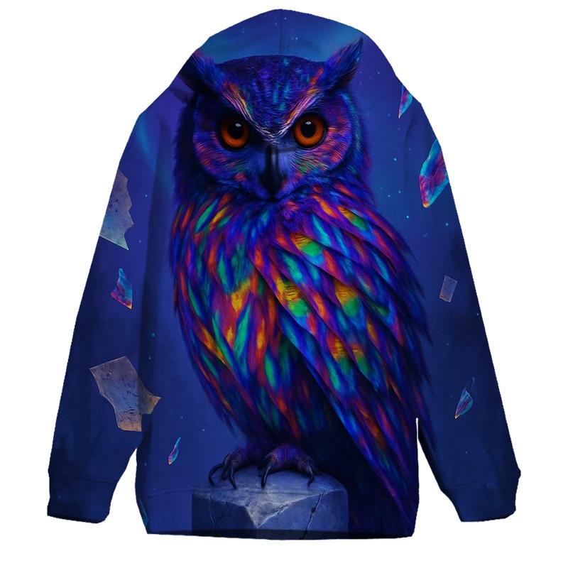 Random Prism Owl lightweight hoodies