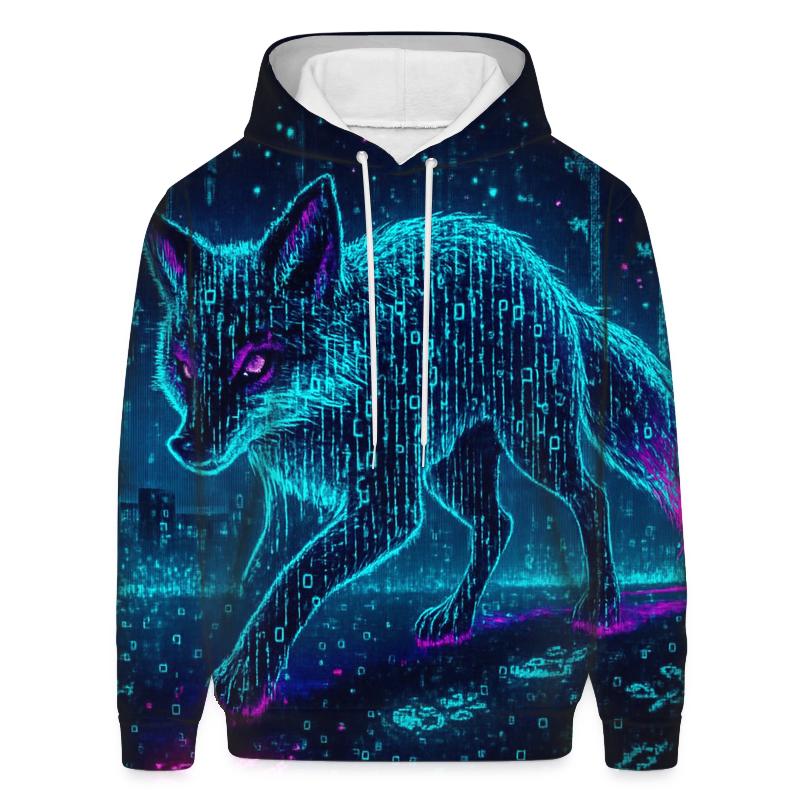 Random Binary Fox lightweight hoodies