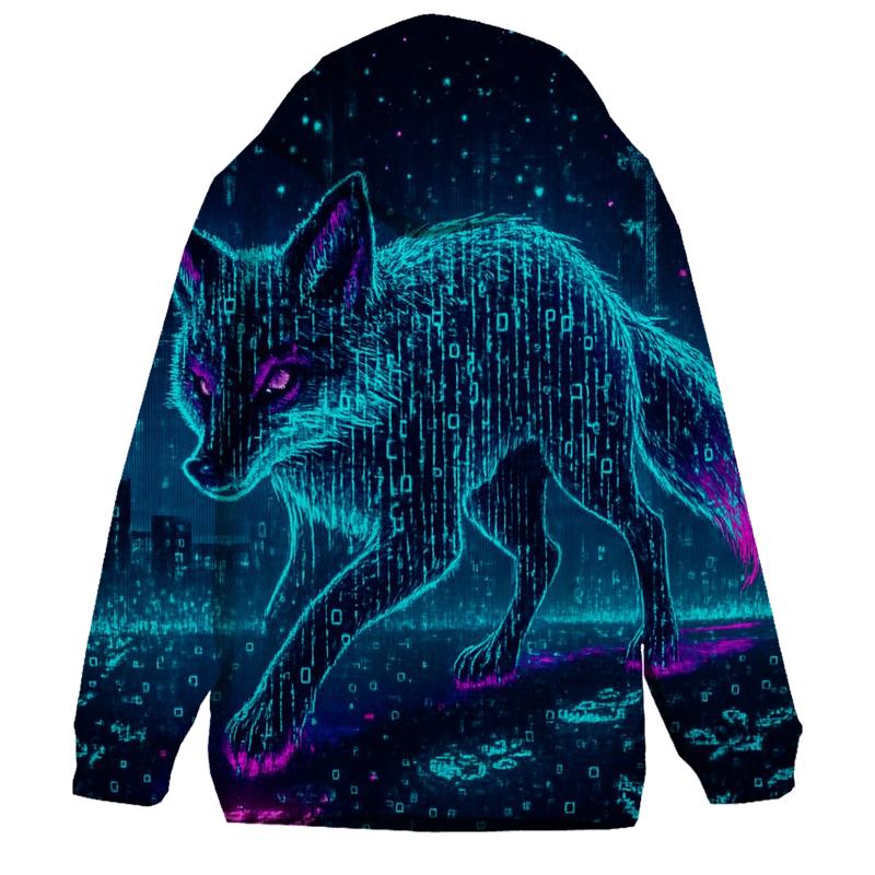 Random Binary Fox lightweight hoodies