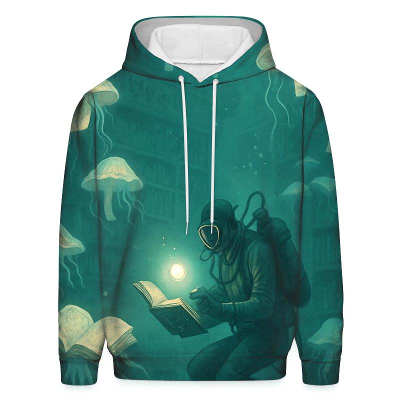 Random Sunken Library graphic hoodies