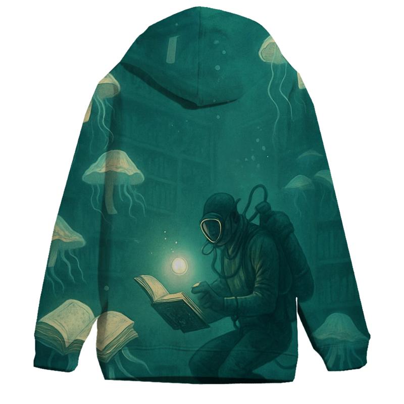 Random Sunken Library graphic hoodies