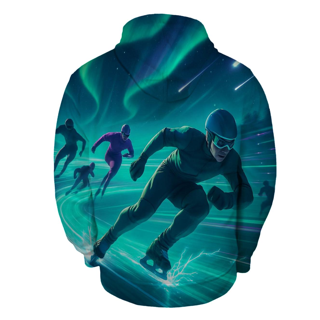 Aurora Skate Circuit printed hoodies