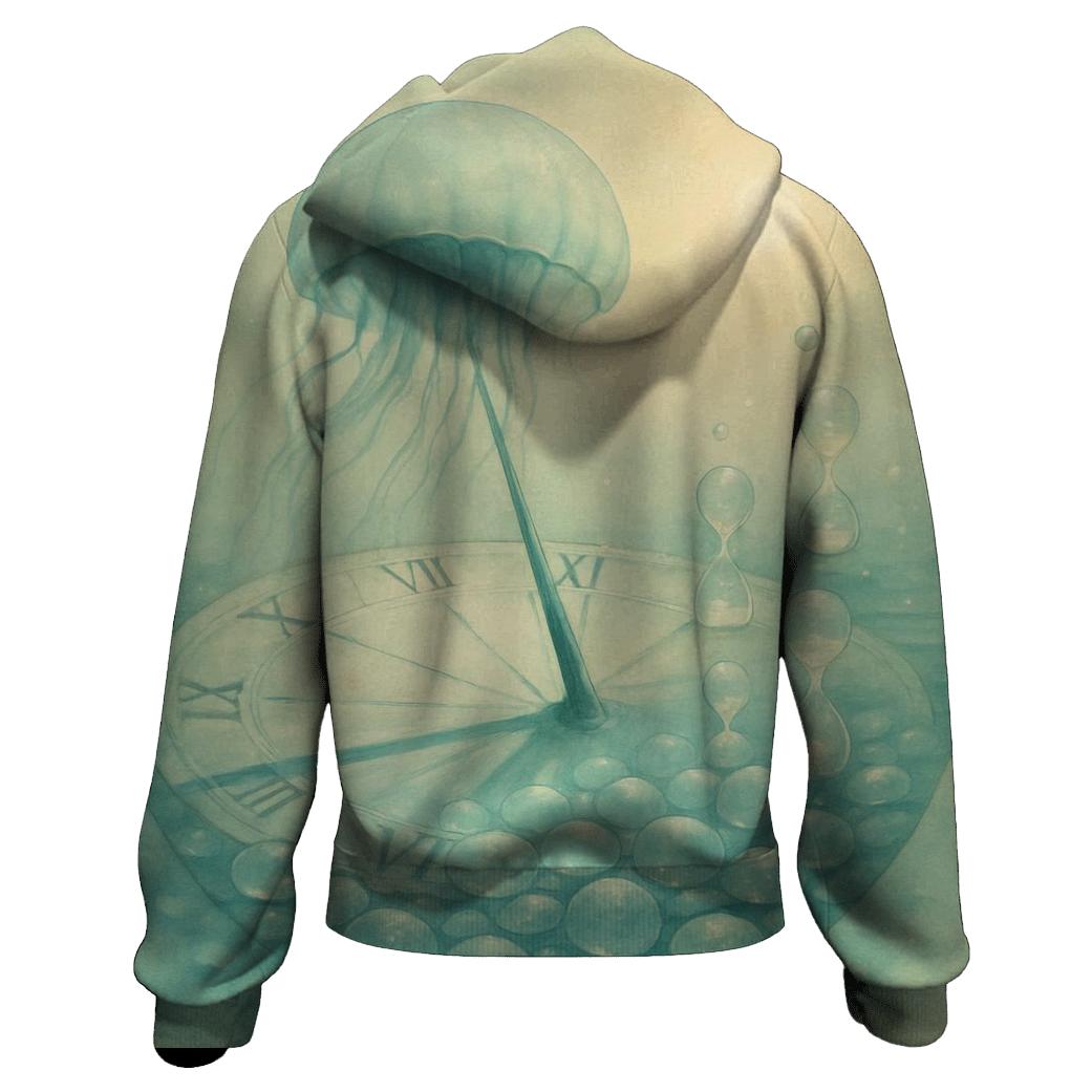 Clockface Jellyfish Sundial heavyweight hoodies