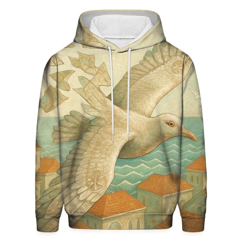 Random Marble City Gull premium hoodies
