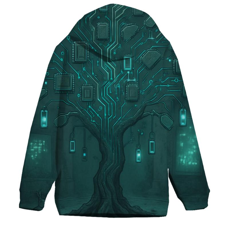 Random Circuit Tree zip-up hoodies
