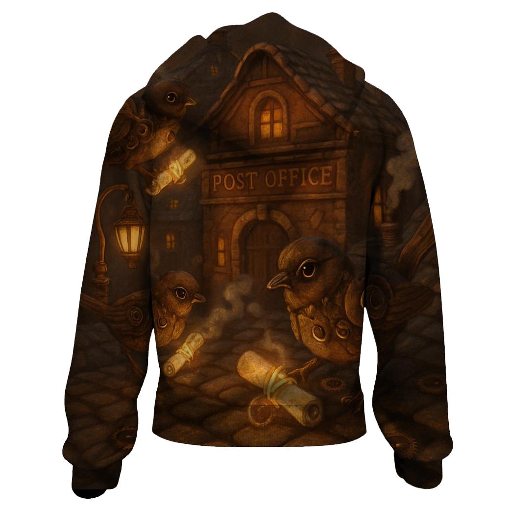 Clockwork Sparrow Post premium hoodies