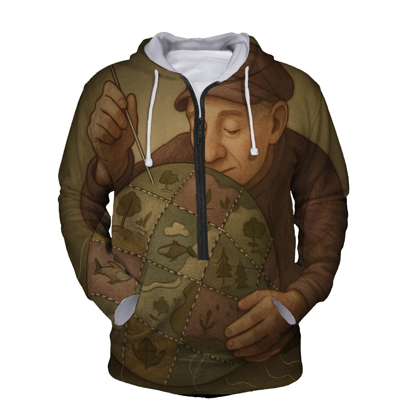 Stitched Planet Patchworker embroidered hoodies