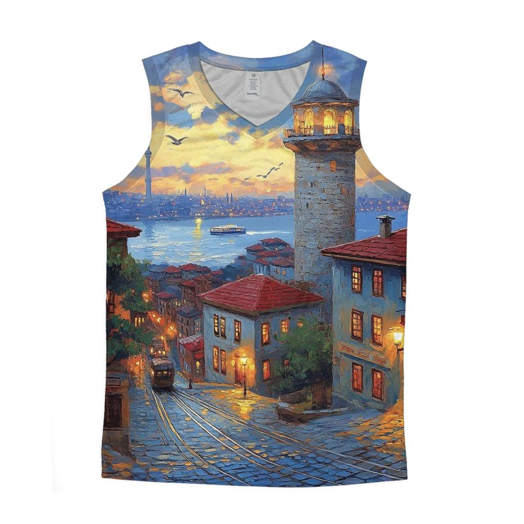 Galata Tower - Istanbul designer workout tanks