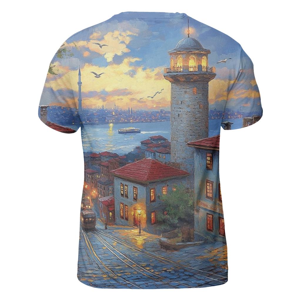 Galata Tower - Istanbul creative print fashion shirts