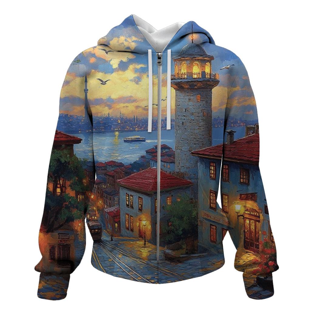 Galata Tower - Istanbul zip-up hoodies