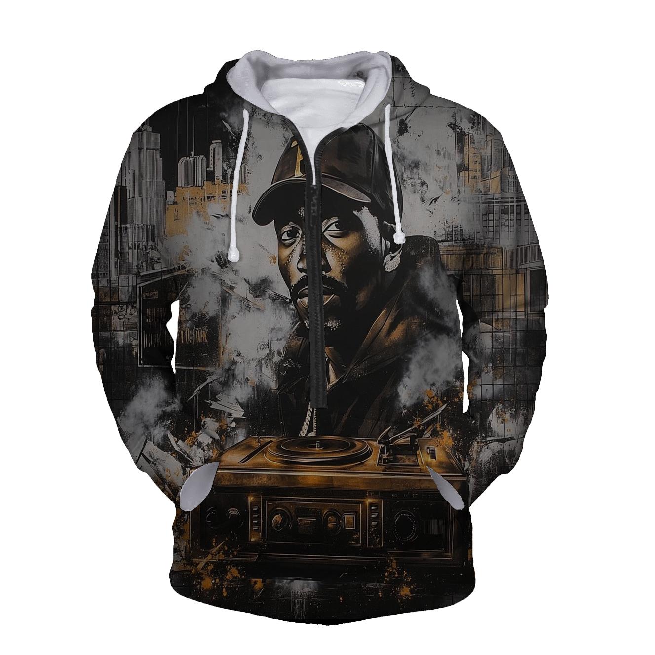 Concrete Rose Requiem printed hoodies