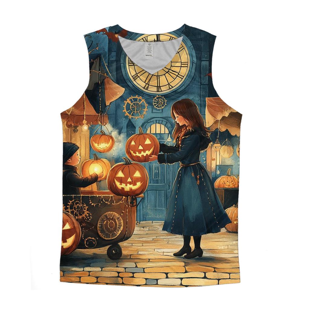 Lantern Market Of Clockwork Pumpkins personalized athletic tanks
