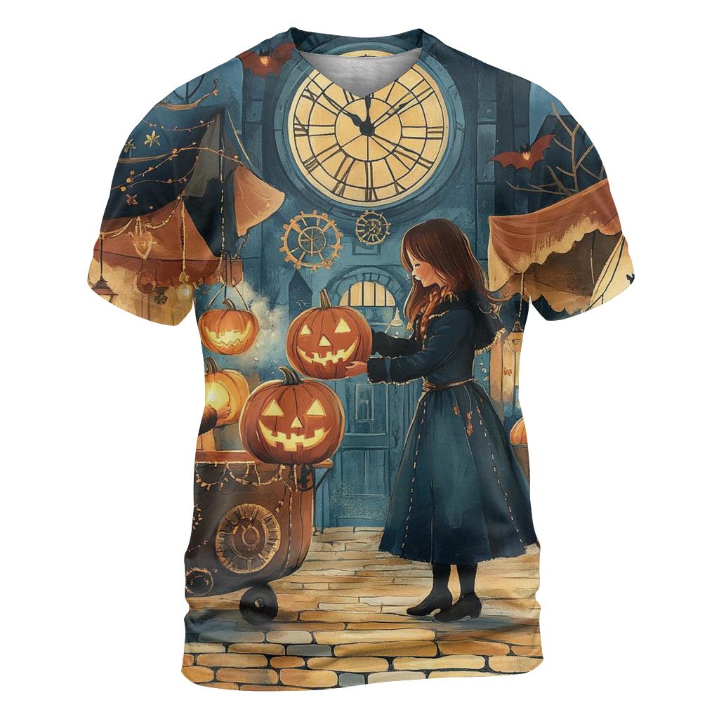 Lantern Market Of Clockwork Pumpkins statement graphic shirts
