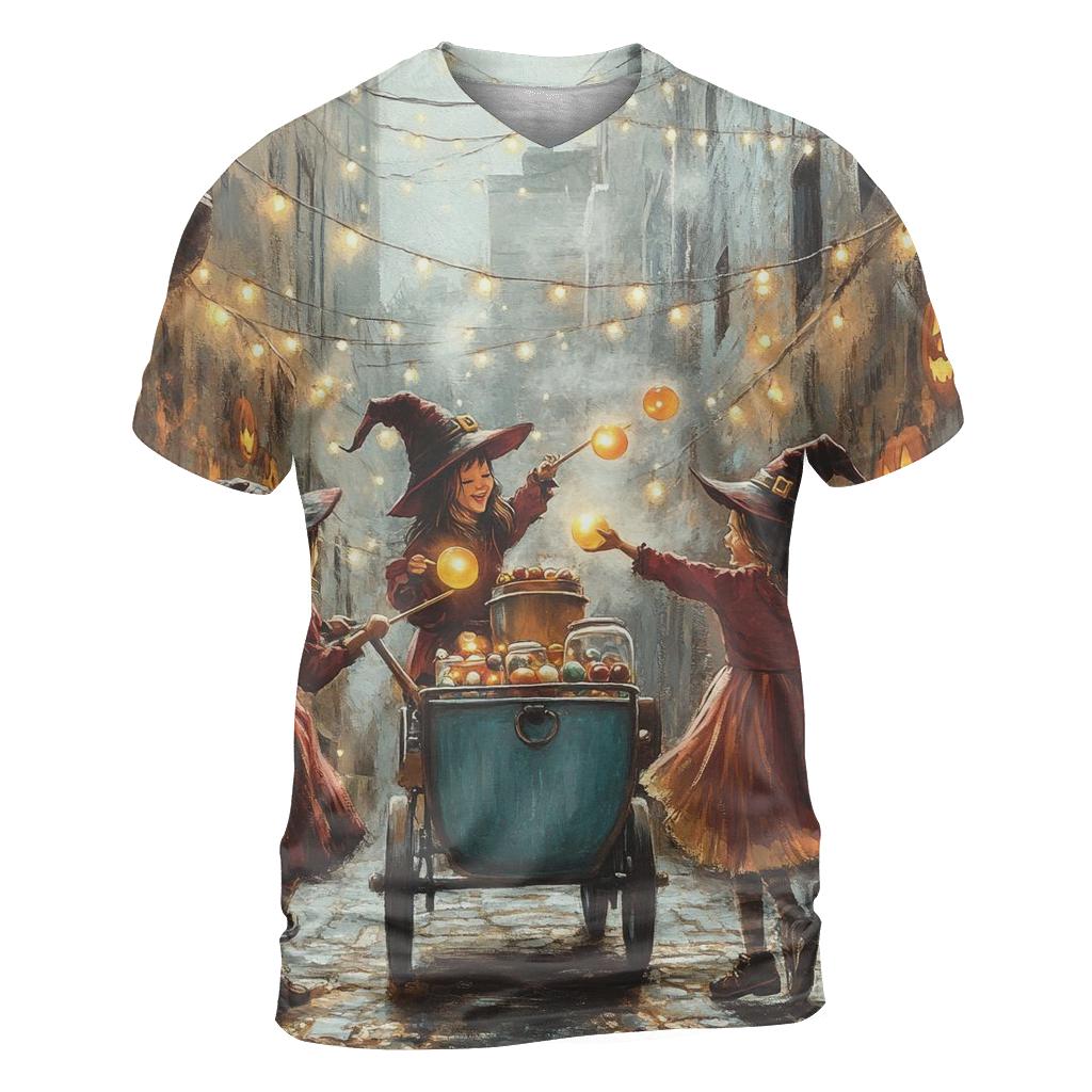 Midnight Candy Cart Of The Alley Witches artistic all-over print tops