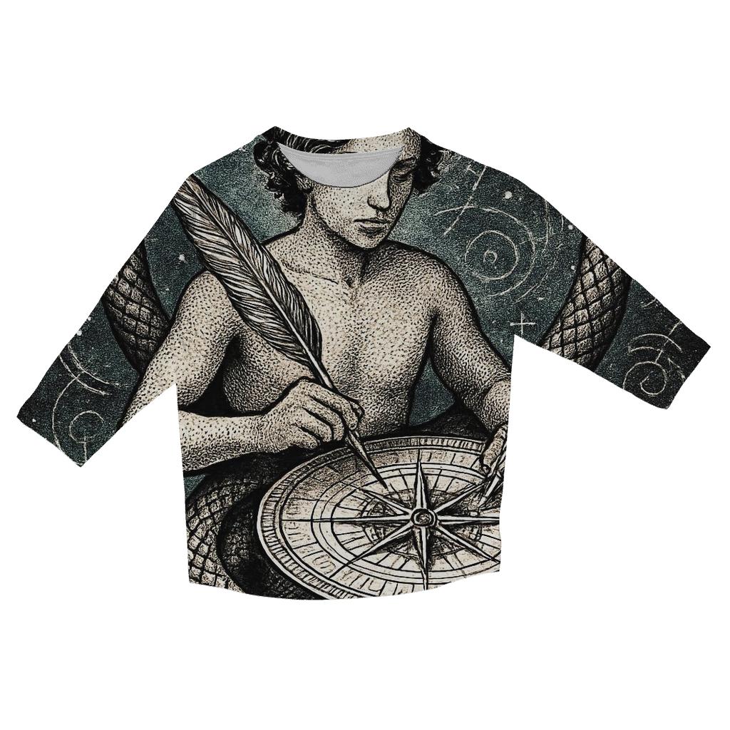 Astral Ouroboros Cartographer fashion 3/4 sleeve shirts