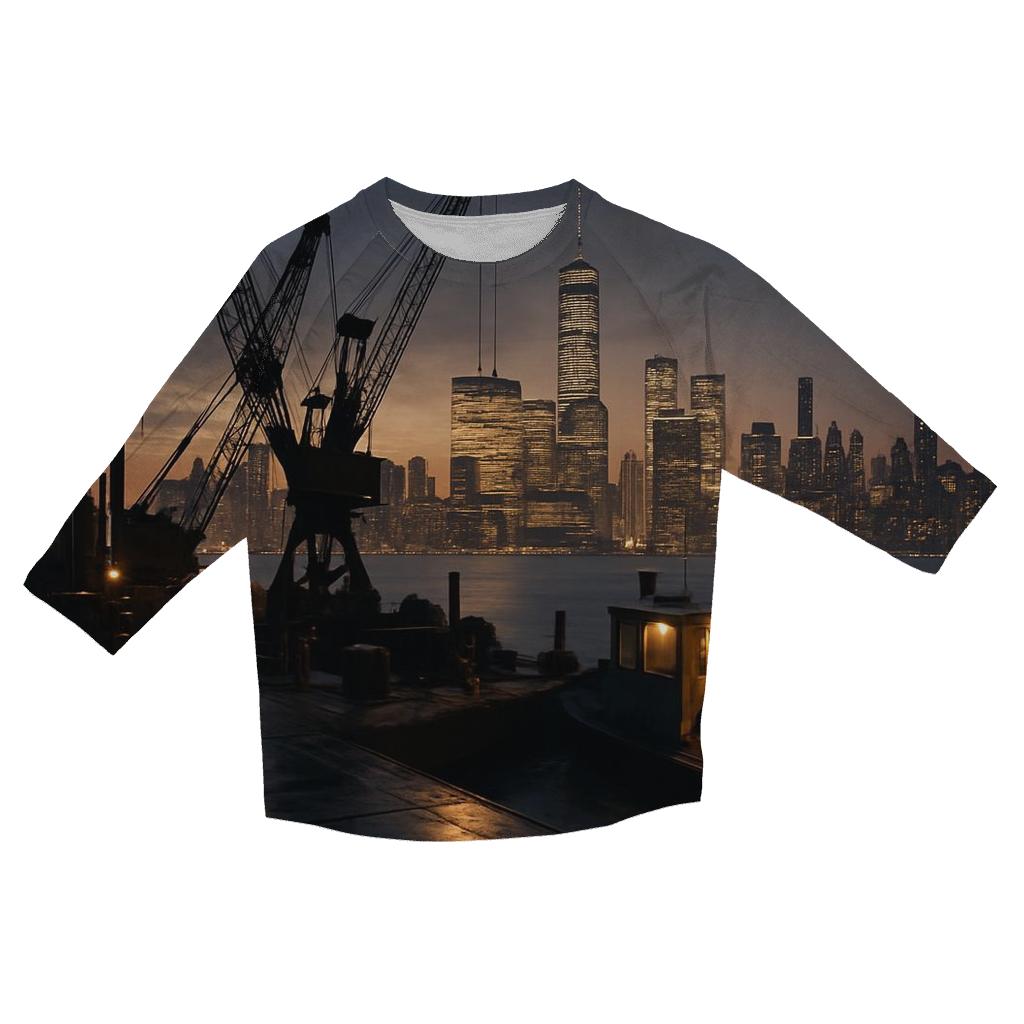 Hudson Twilight Construction Vista personalized 3/4 sleeve tees