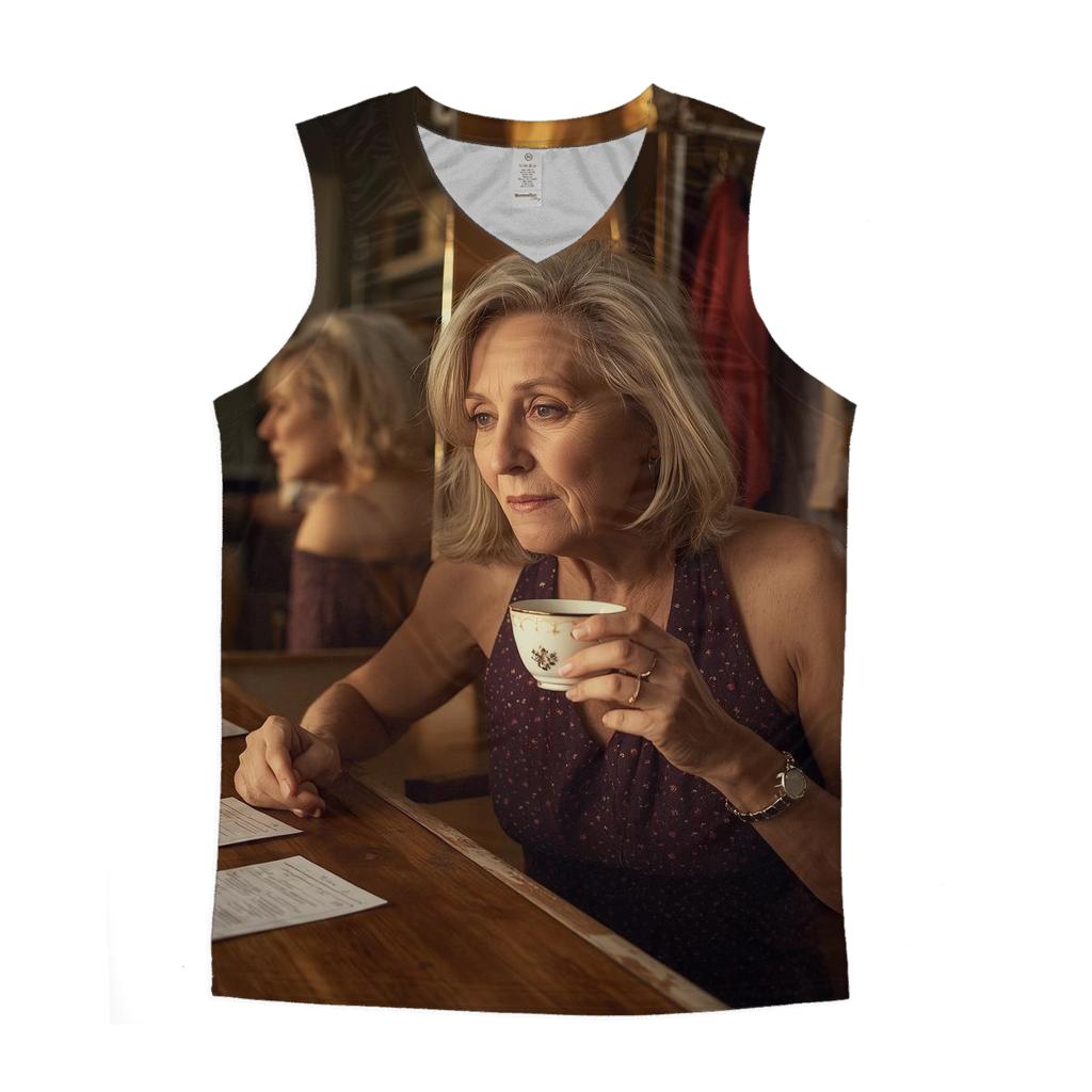 Polly Holliday Backstage Tea Rehearsal casual summer tank tops