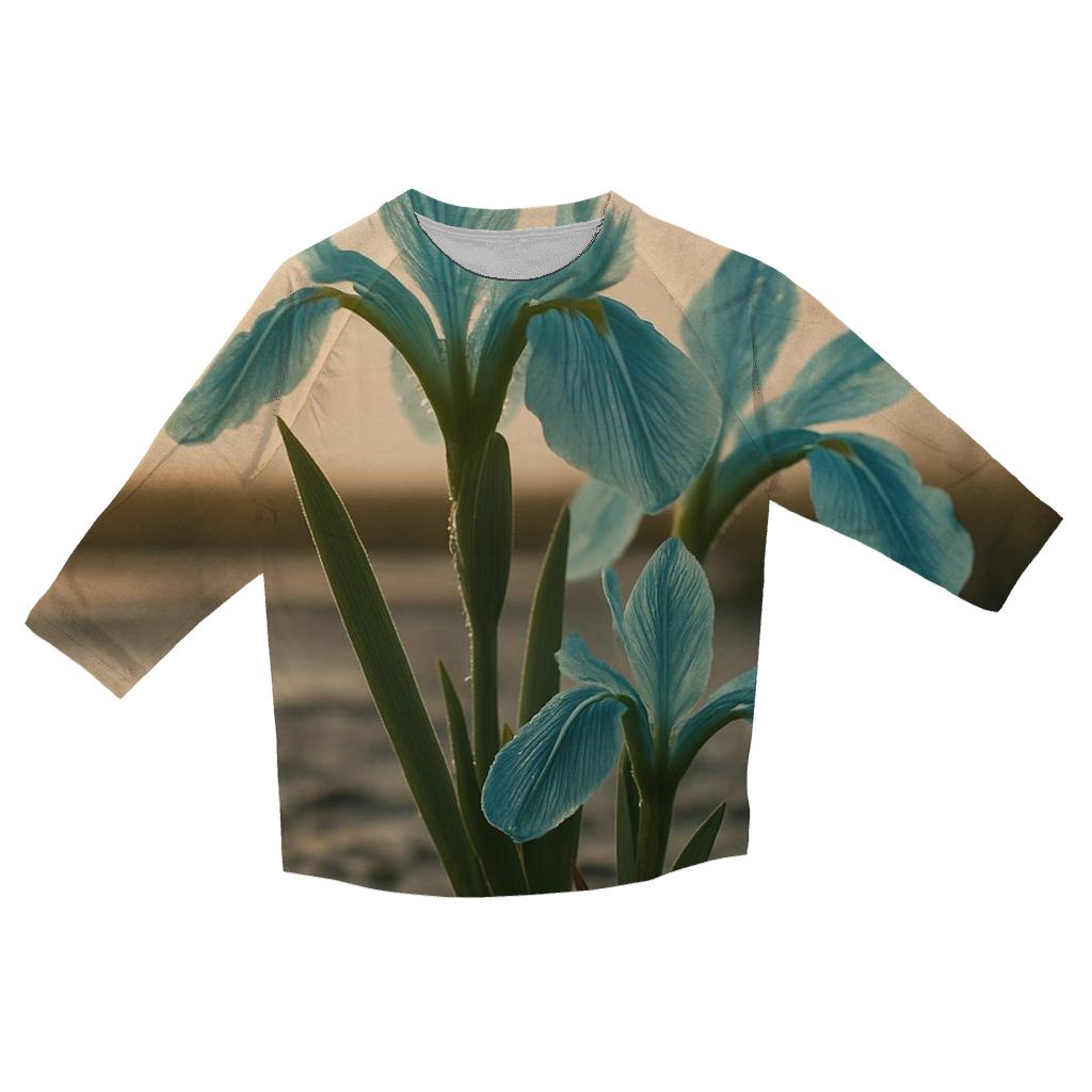 Dawn Petals Of The Salt Marsh Iris cotton quarter sleeve shirts