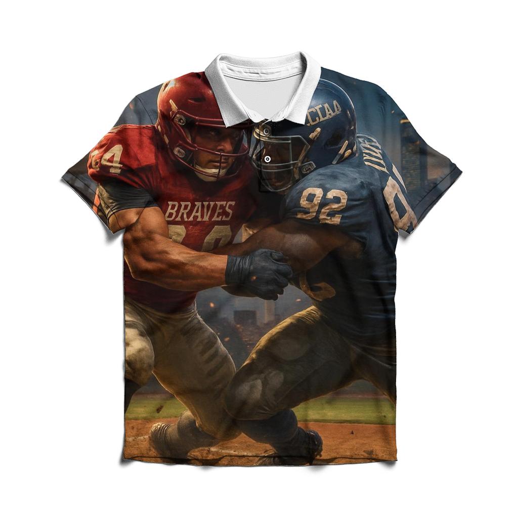 Clash Of The Diamond Gridiron personalized polo shirts