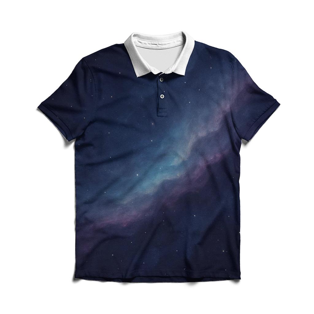 Nebula Drift Gradient personalized polo shirts