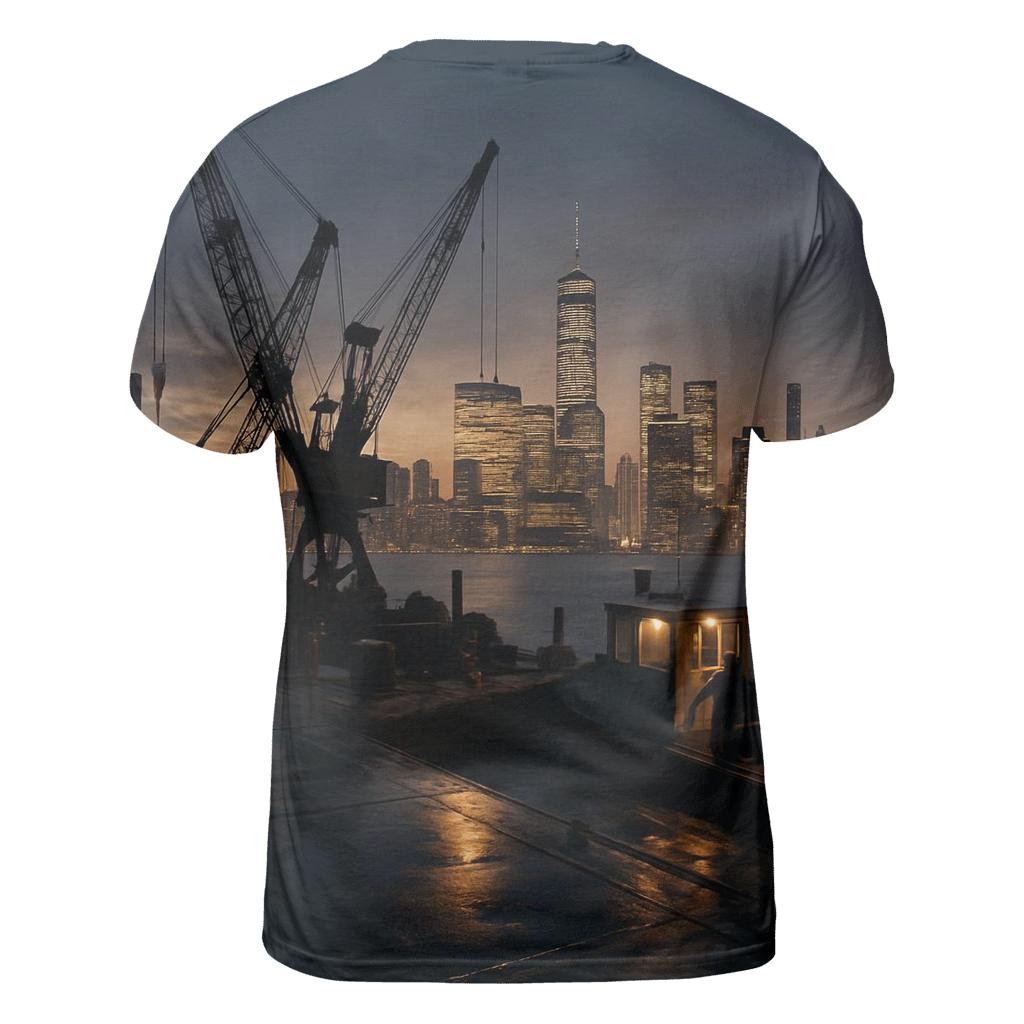 Hudson Twilight Construction Vista vibrant all-over design tees