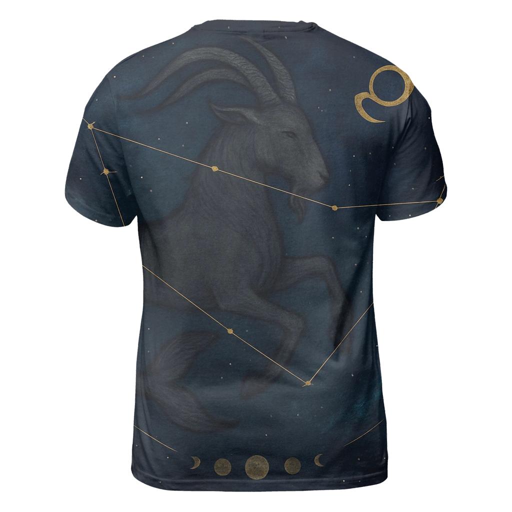 Midnight Capricorn Nebula Chart unique graphic print tees