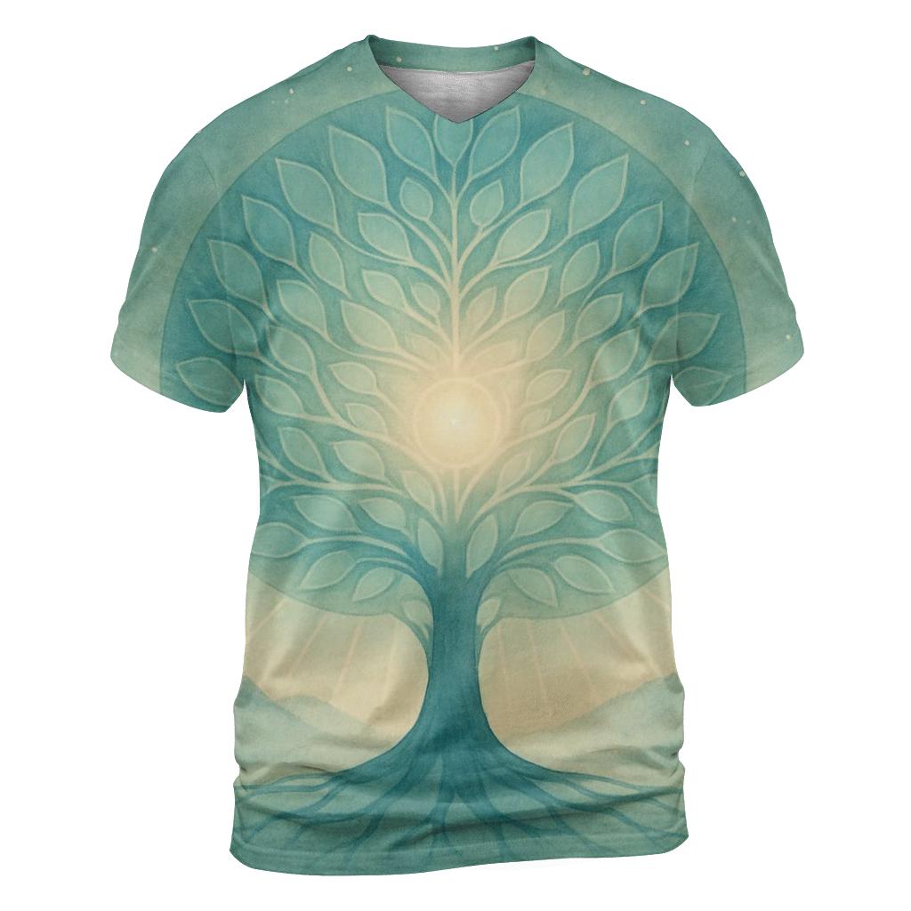 Luminous Arbor creative print fashion shirts