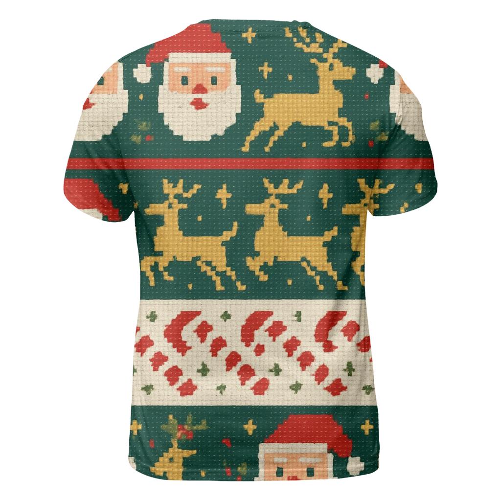 Pixelated Santa Parade Design personalized full print shirts