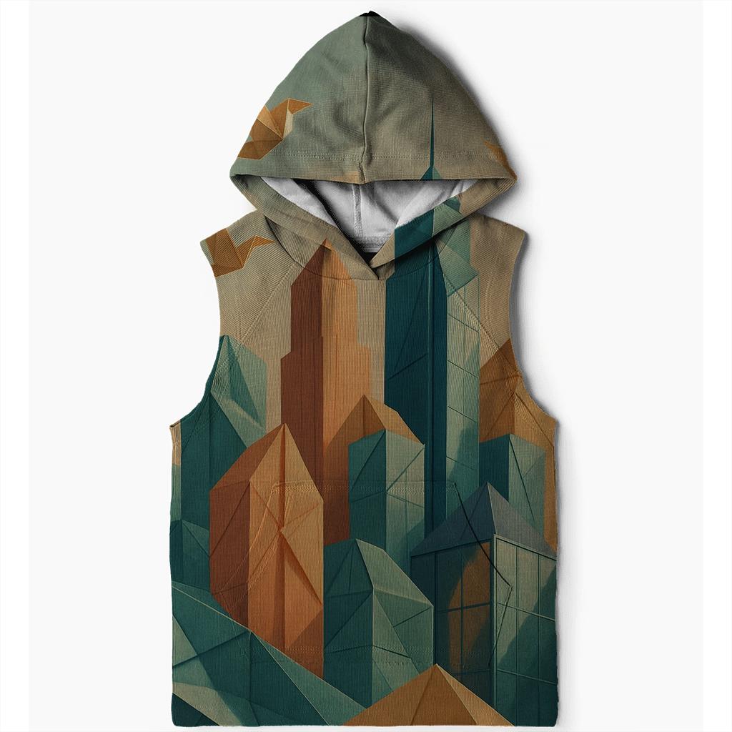 Chromatic Origami City embroidered hoodies