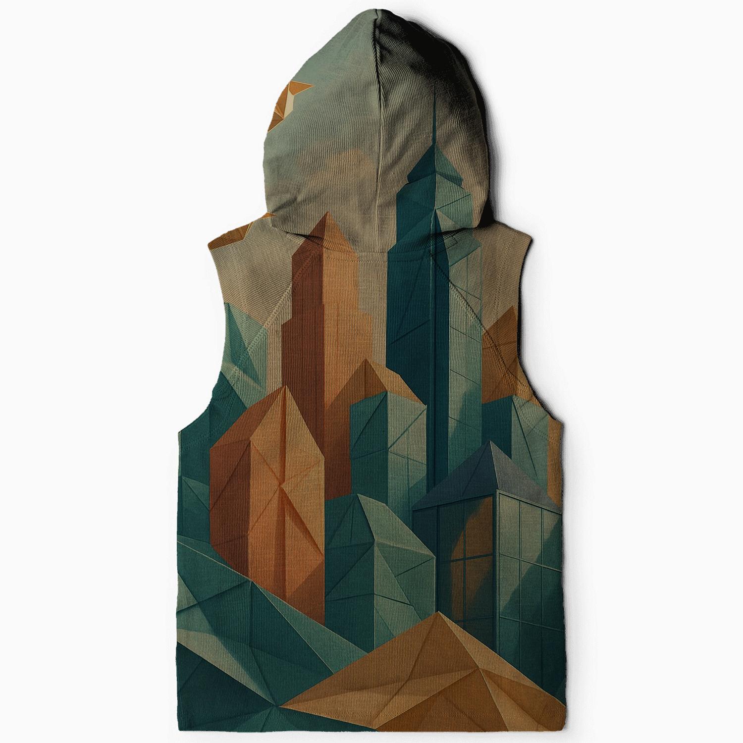 Chromatic Origami City embroidered hoodies