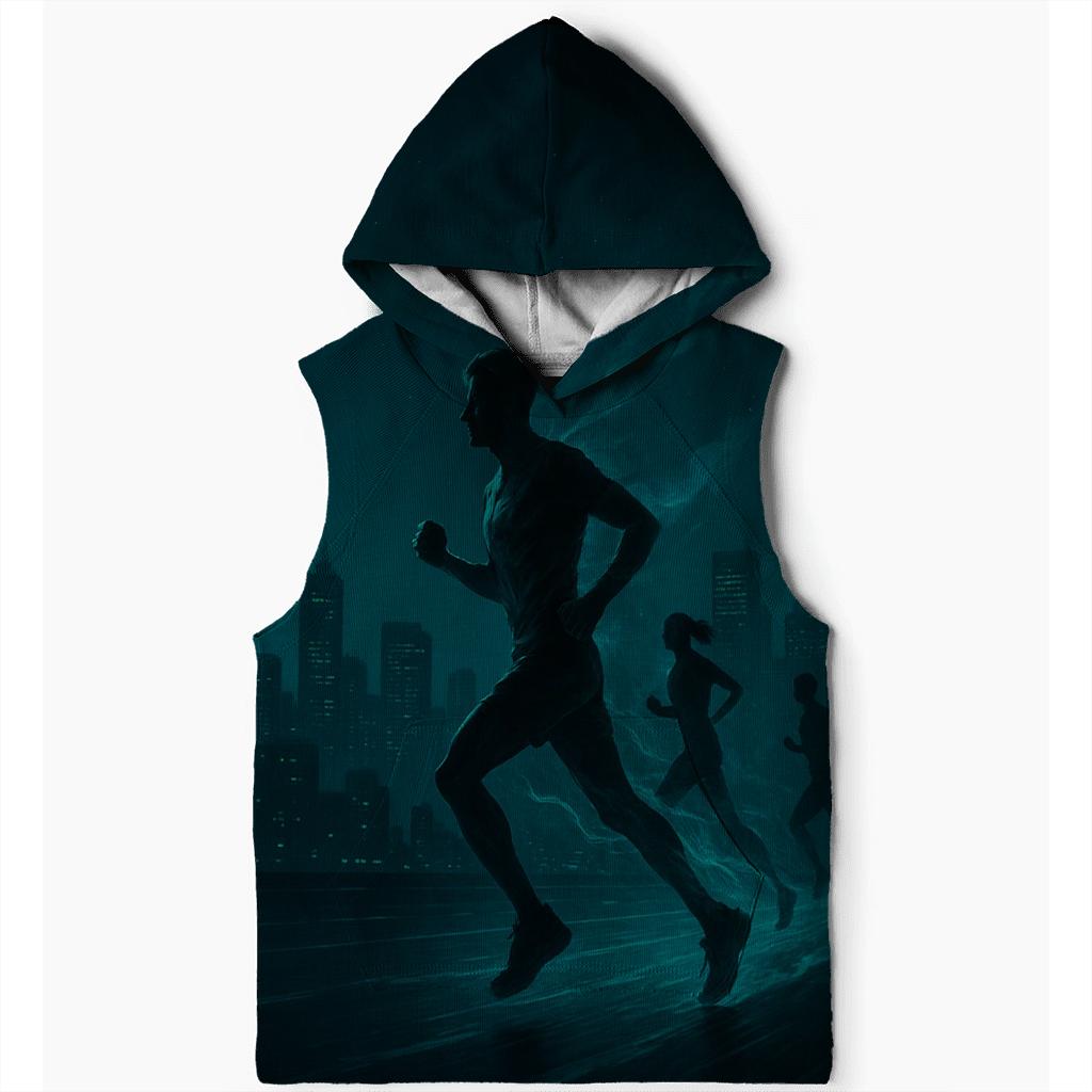 Midnight Marathon Skyline heavyweight hoodies