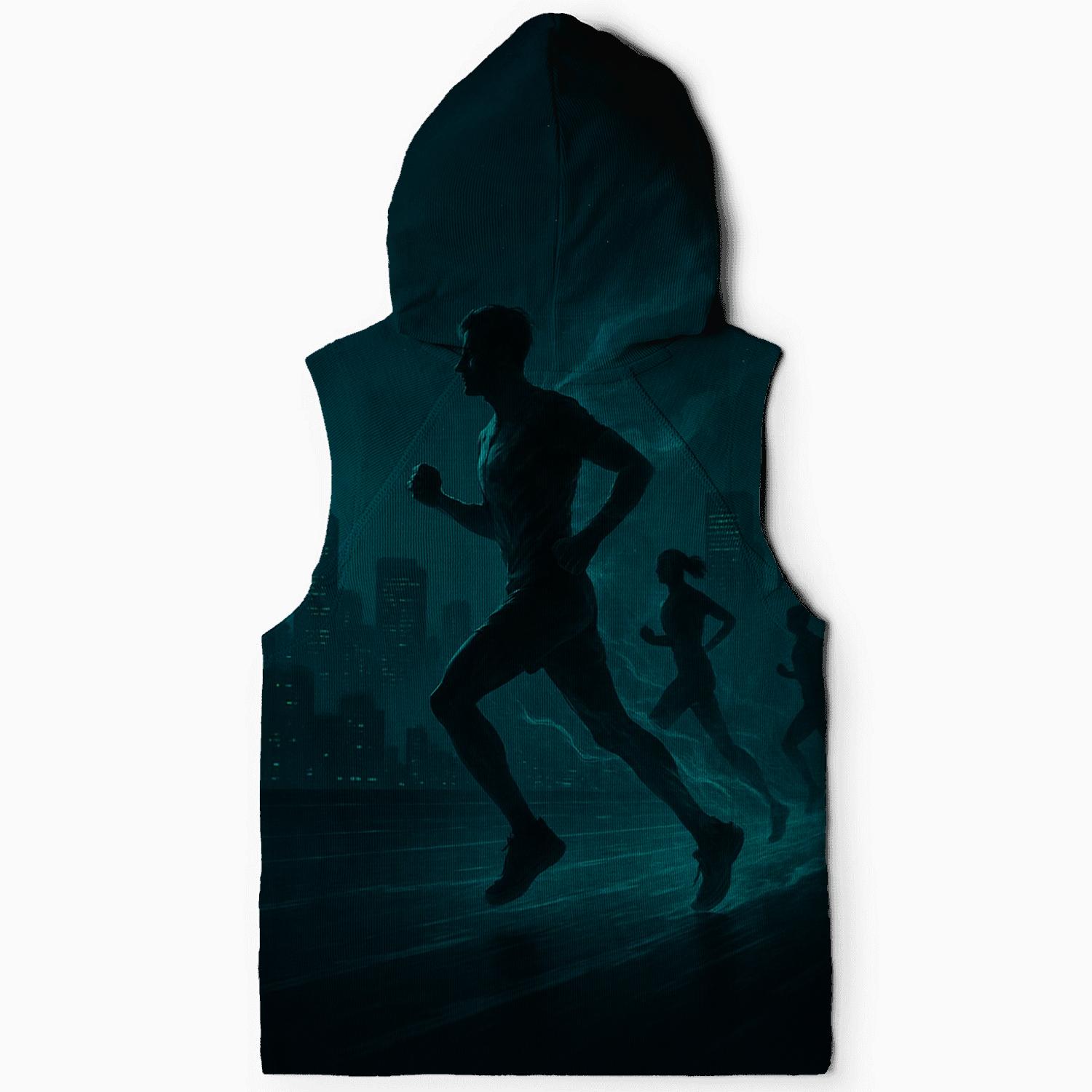 Midnight Marathon Skyline heavyweight hoodies