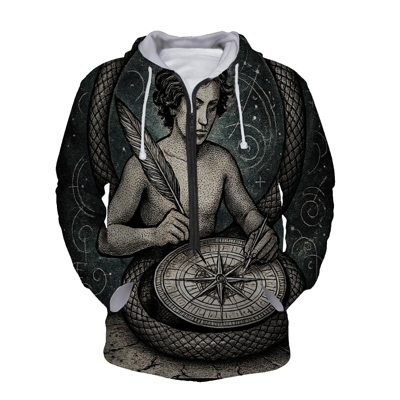 Astral Ouroboros Cartographer embroidered hoodies